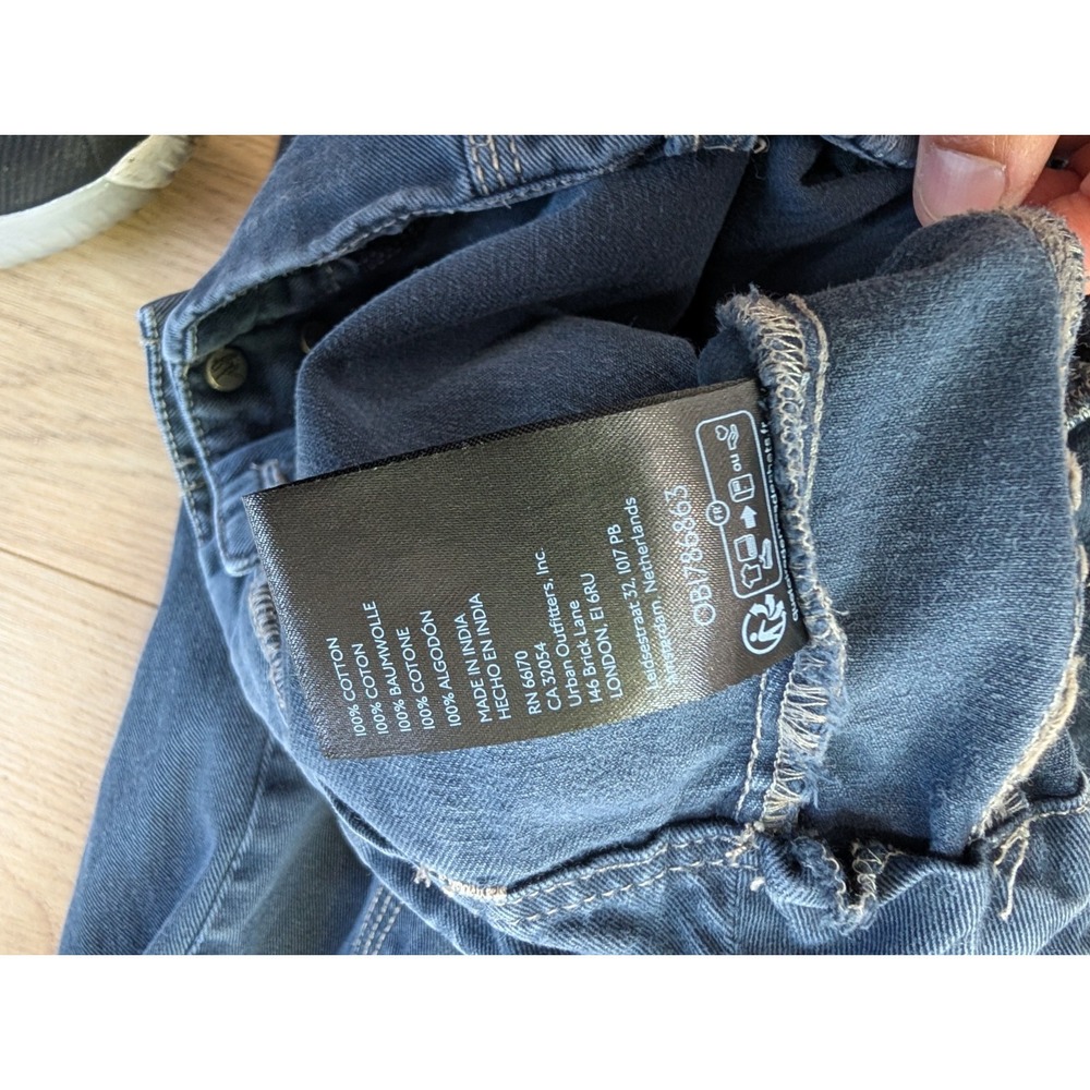 Free people womens 8 blue Sawyer carpenter wide leg crop pant pockets OB1786863 - Picture 8 of 11